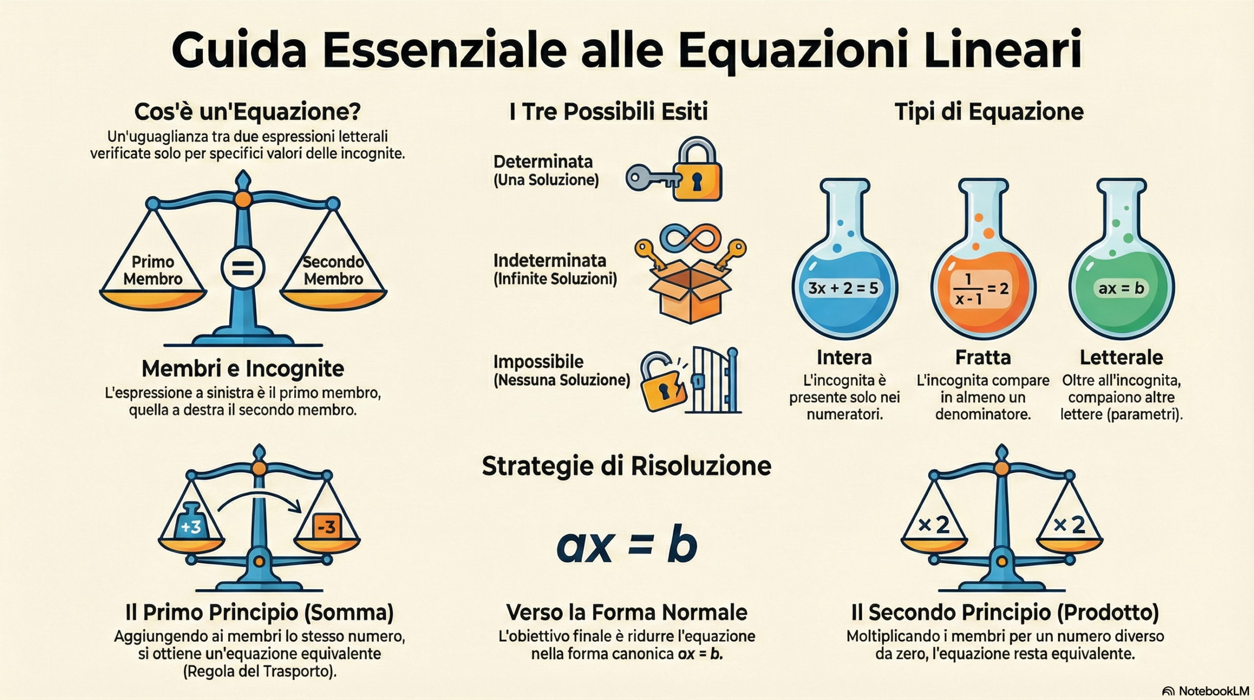 Infografica Equazioni di Primo Grado
